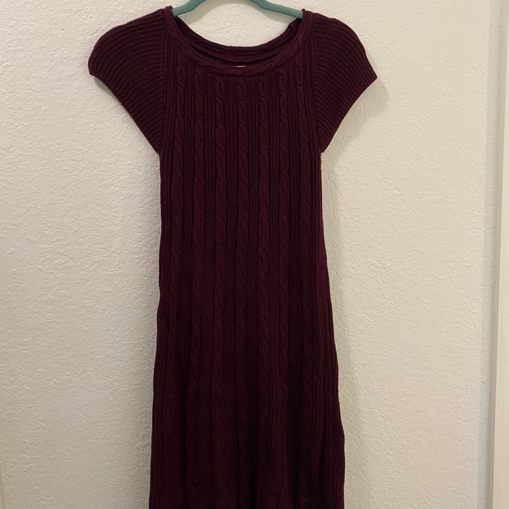 Maroon knit Calvin Klein dress
